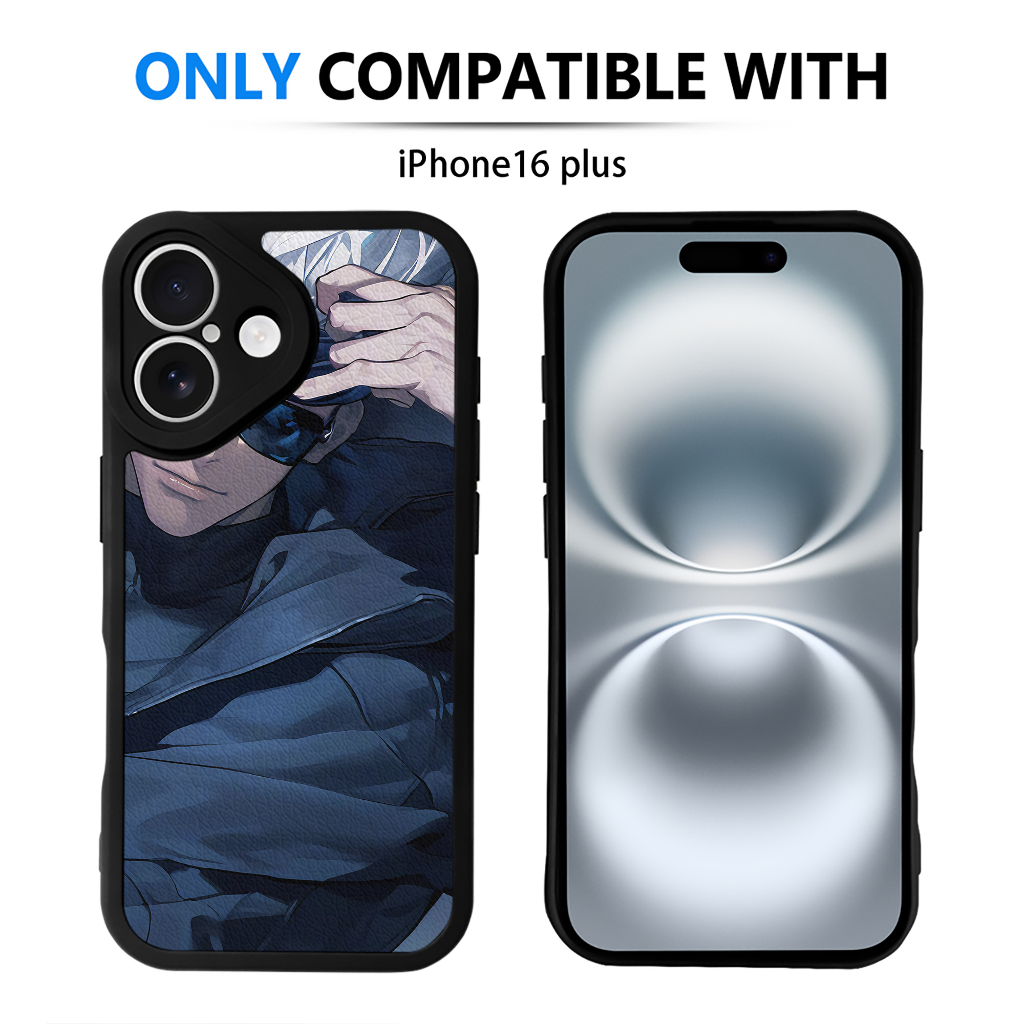 （画像用） 呪術廻戦 Jujutsu Kaisen 【iPhone 16シリーズ対応】シリコンスマホケース（レザー調） 材質：シリコン